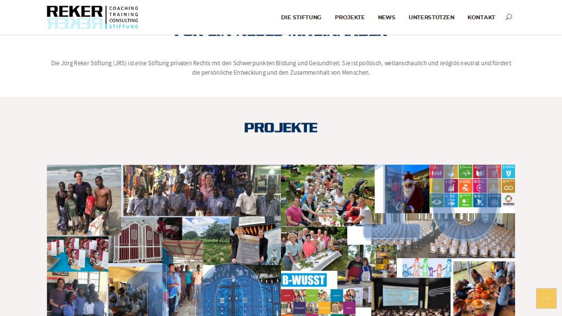 Website von Jörg Reker Stiftung, TYPO3 Referenz mit T3 Property