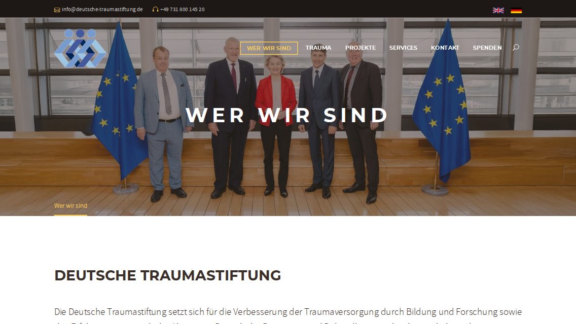 Website von Deutsche Traumastiftung e.V., TYPO3 Referenz mit T3 Property