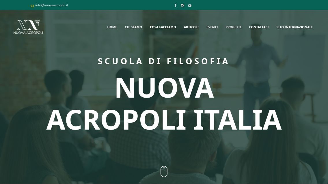 Website von Nuova Acropoli Italia ODV, TYPO3 Referenz mit T3 Property