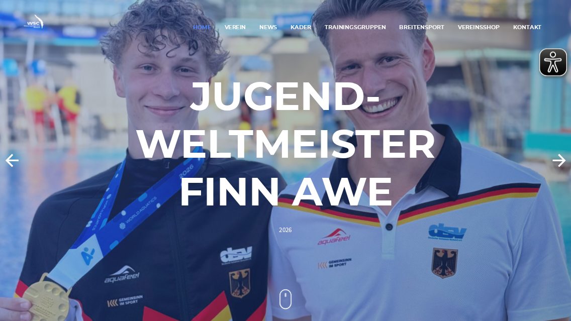 Website von Wasserspringerclub Rostock e.V. (WSC Rostock), TYPO3 Referenz mit T3 Events