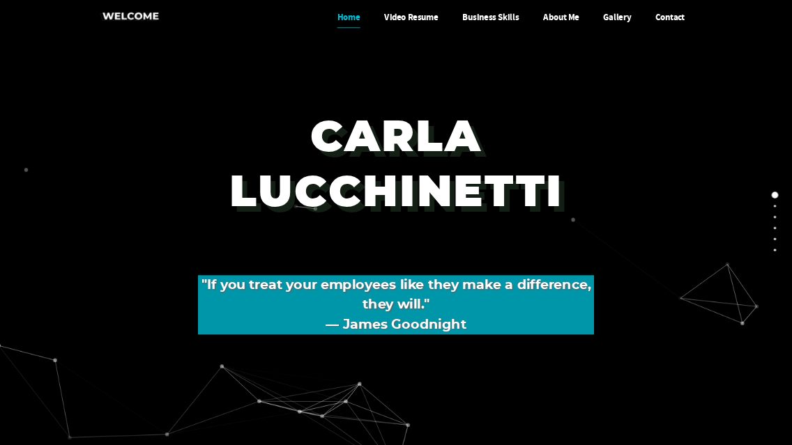 Website von Carla Lucchinetti, TYPO3 Referenz mit T3 Splash