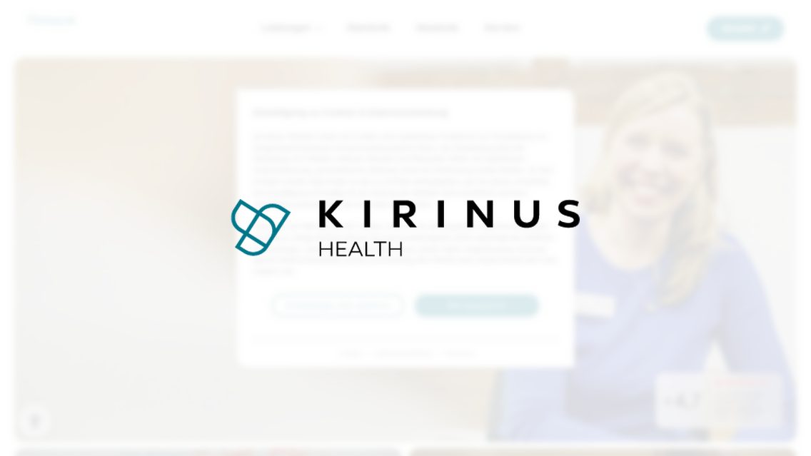 Website von KIRINUS Health GmbH, TYPO3 Referenz mit Maintenance for TYPO3