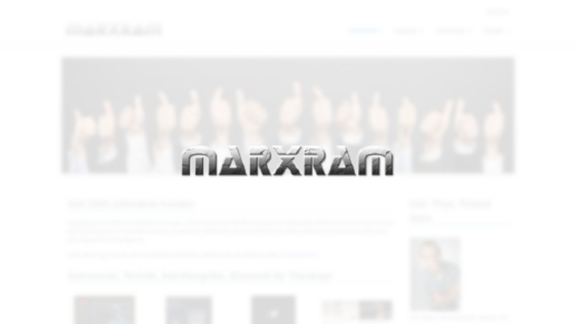 Website von MARXRAM, TYPO3 Referenz mit All in One Slider for TYPO3
