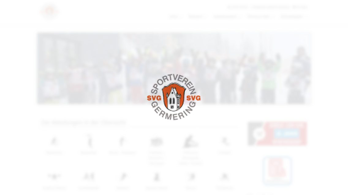 Website von SV Germering e.V., TYPO3 Referenz mit All in One Slider for TYPO3