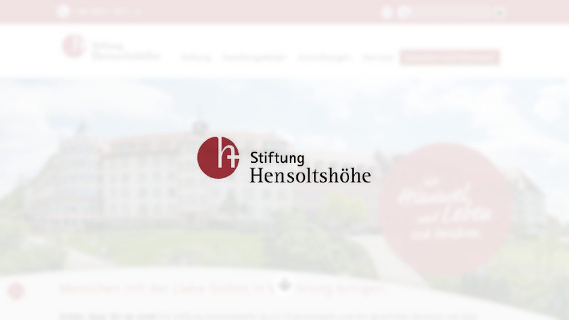 Website von Stiftung Hensoltshöhe, TYPO3 Referenz mit Backup Plus for TYPO3