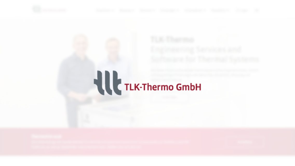 Website von TLK-Thermo GmbH, TYPO3 Referenz mit Backup Plus for TYPO3