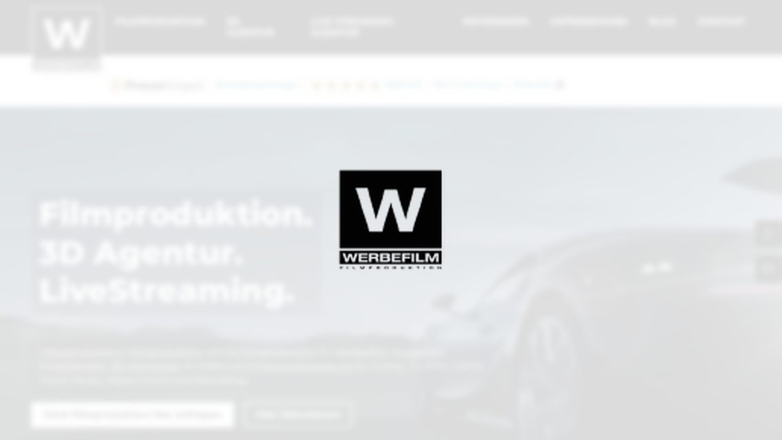 Website von Werbefilm-Produktion, TYPO3 Referenz mit Backup Plus for TYPO3