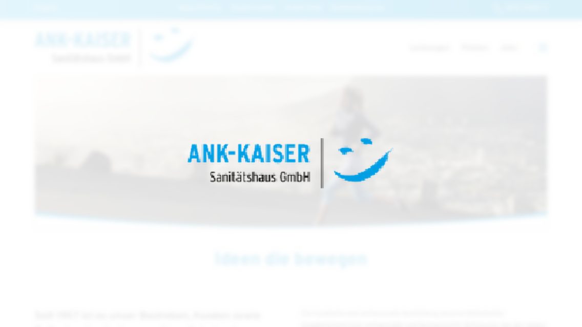 Website von ANK Kaiser, TYPO3 Referenz mit Backup Plus for TYPO3