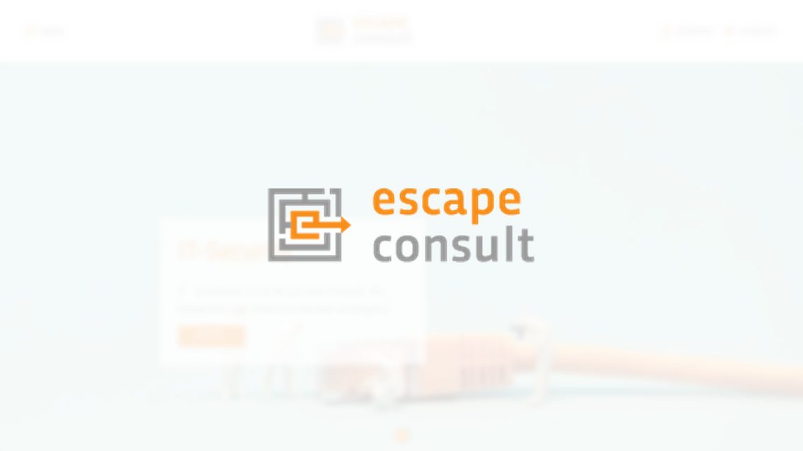 Website von ESCAPE Consult, TYPO3 Referenz mit Cookiebot for TYPO3