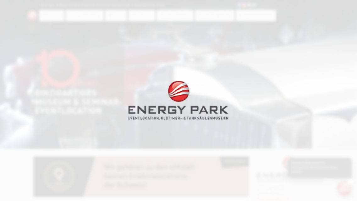Website von Energy Park, TYPO3 Referenz mit Event Manager for TYPO3