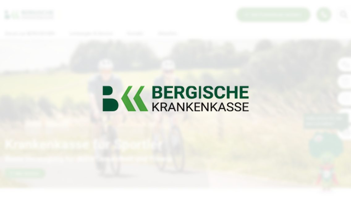 Website von BERGISCHE KRANKENKASSE, TYPO3 Referenz mit Compatibility Report for TYPO3