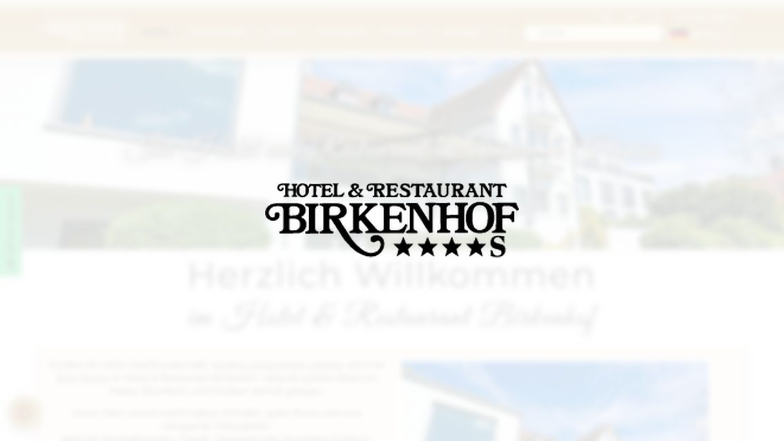 Website von Hotel Birkenhof, TYPO3 Referenz mit FAQ for TYPO3