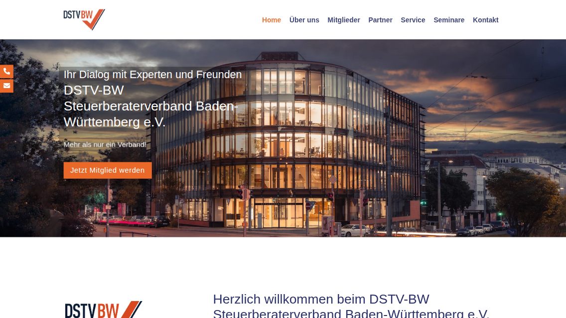 Website von Steuerberaterverband Baden-Württemberg e.V., TYPO3 Referenz mit T3Karma