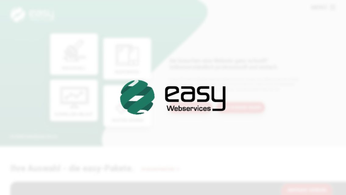 Website von Easy Webservices, TYPO3 Referenz mit All in One Feedback for TYPO3