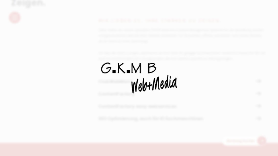 Website von GKMB, TYPO3 Referenz mit All in One Feedback for TYPO3