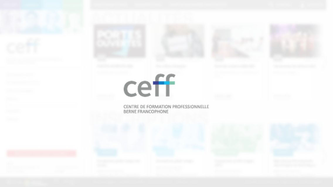 Website von ceff – Centre de formation professionnelle Berne francophone, TYPO3 Referenz mit All in One Gallery for TYPO3