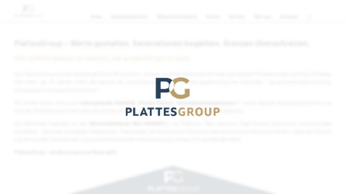 Website von PlattesGroup, TYPO3 Referenz mit All in One Gallery for TYPO3