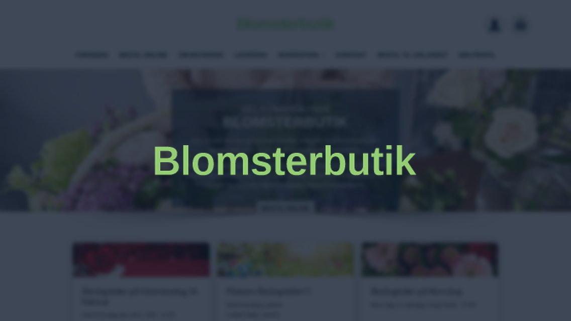 Website von Blomsterbutik, TYPO3 Referenz mit All in One Gallery for TYPO3