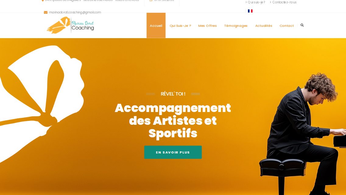 Website von Marina Dorat Coaching, TYPO3 Referenz mit T3Karma