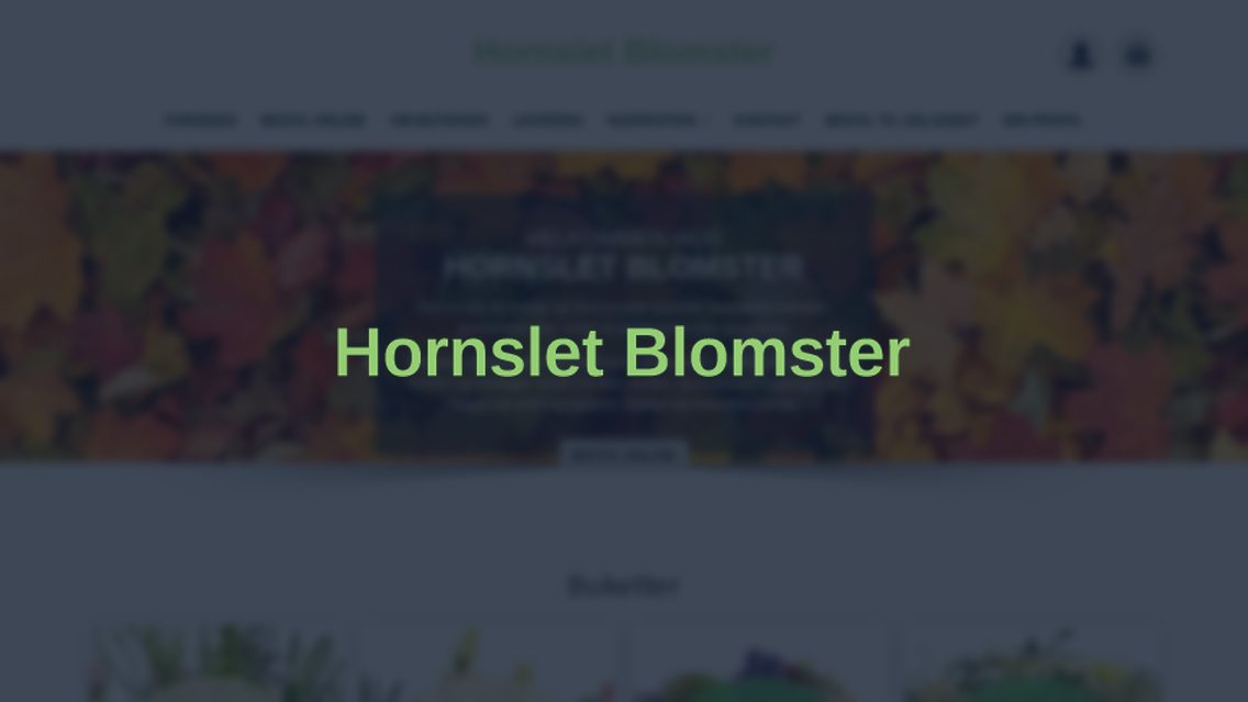 Website von Hornslet Blomster, TYPO3 Referenz mit All in One Gallery for TYPO3