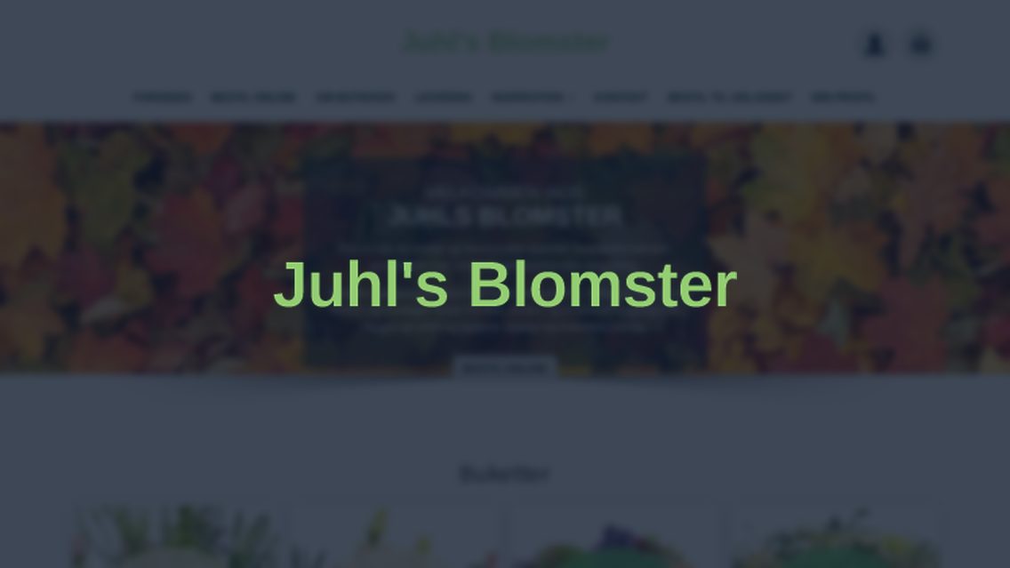 Website von Juhls Blomster, TYPO3 Referenz mit All in One Gallery for TYPO3