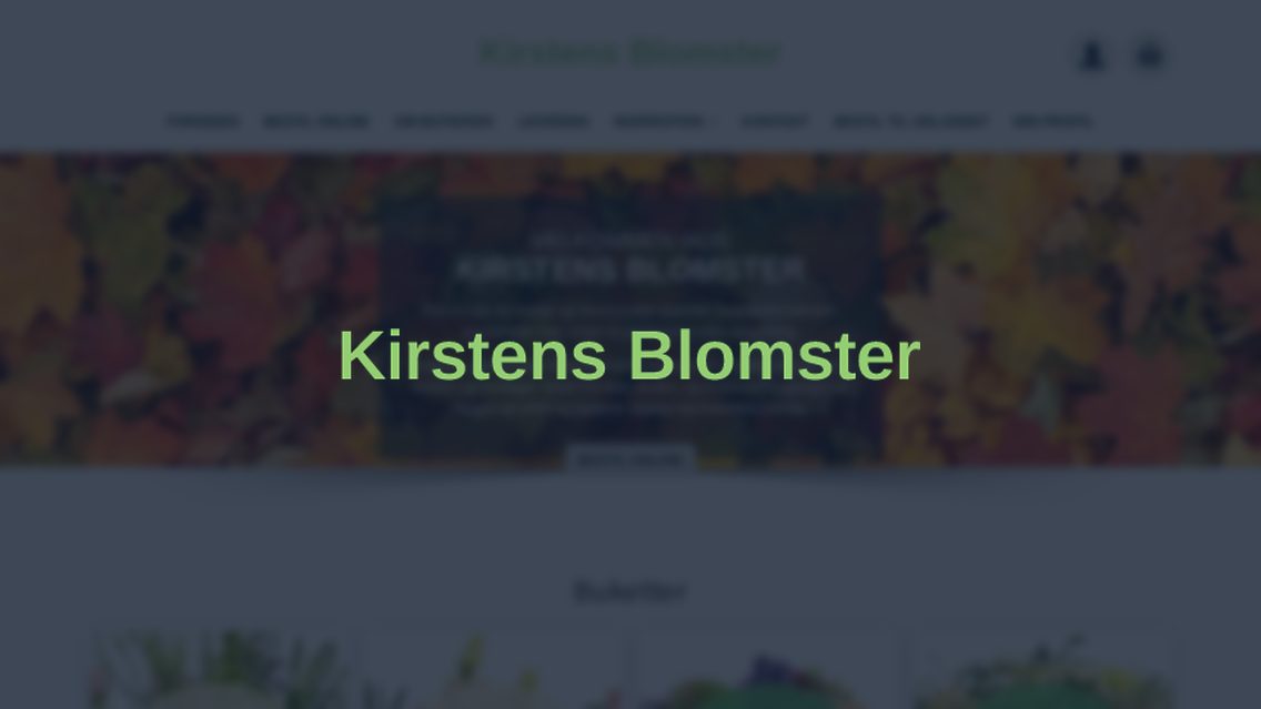 Website von Kirstens Blomster, TYPO3 Referenz mit All in One Gallery for TYPO3