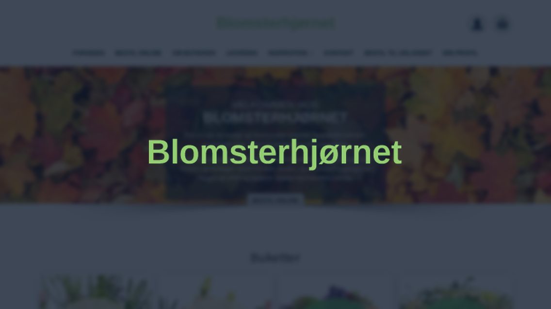Website von Blomsterhjørnet Meny, TYPO3 Referenz mit All in One Gallery for TYPO3