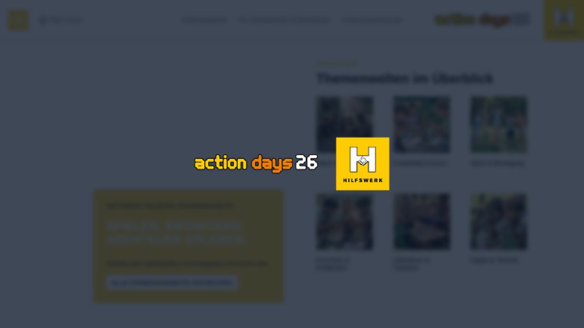 Website von Action Days, TYPO3 Referenz mit Google Map for TYPO3