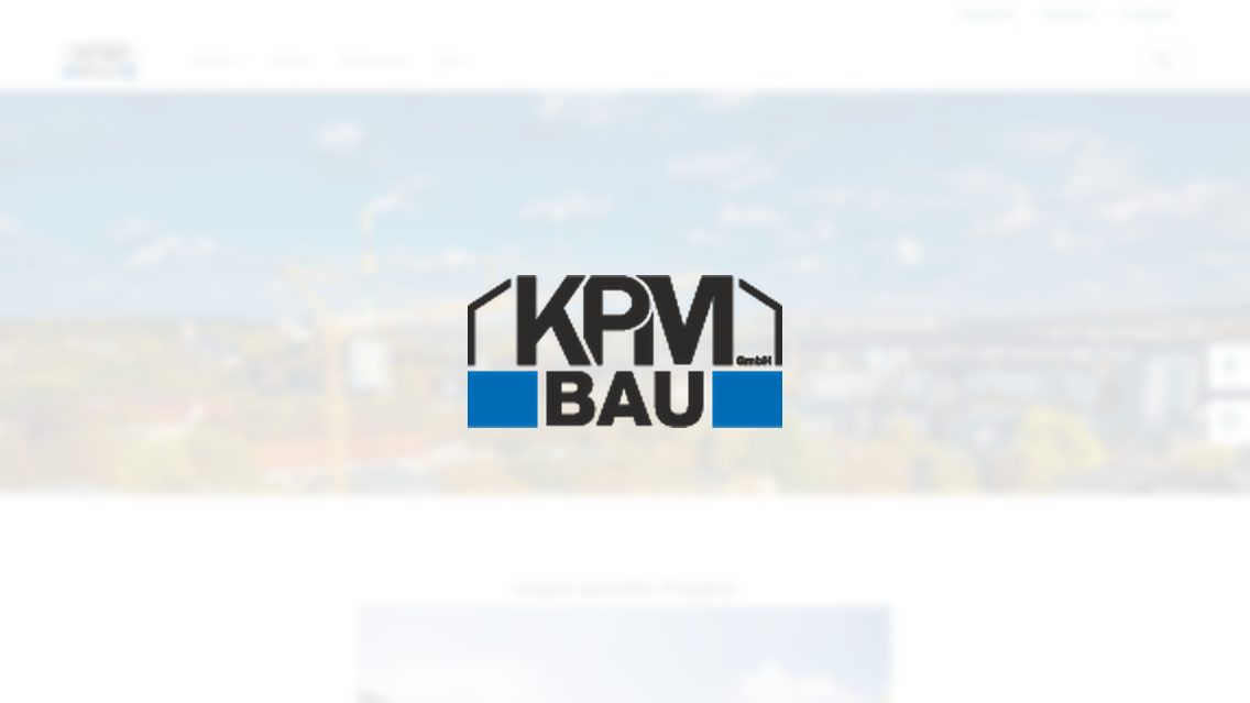 Website von KPM Bau, TYPO3 Referenz mit News Slider for TYPO3