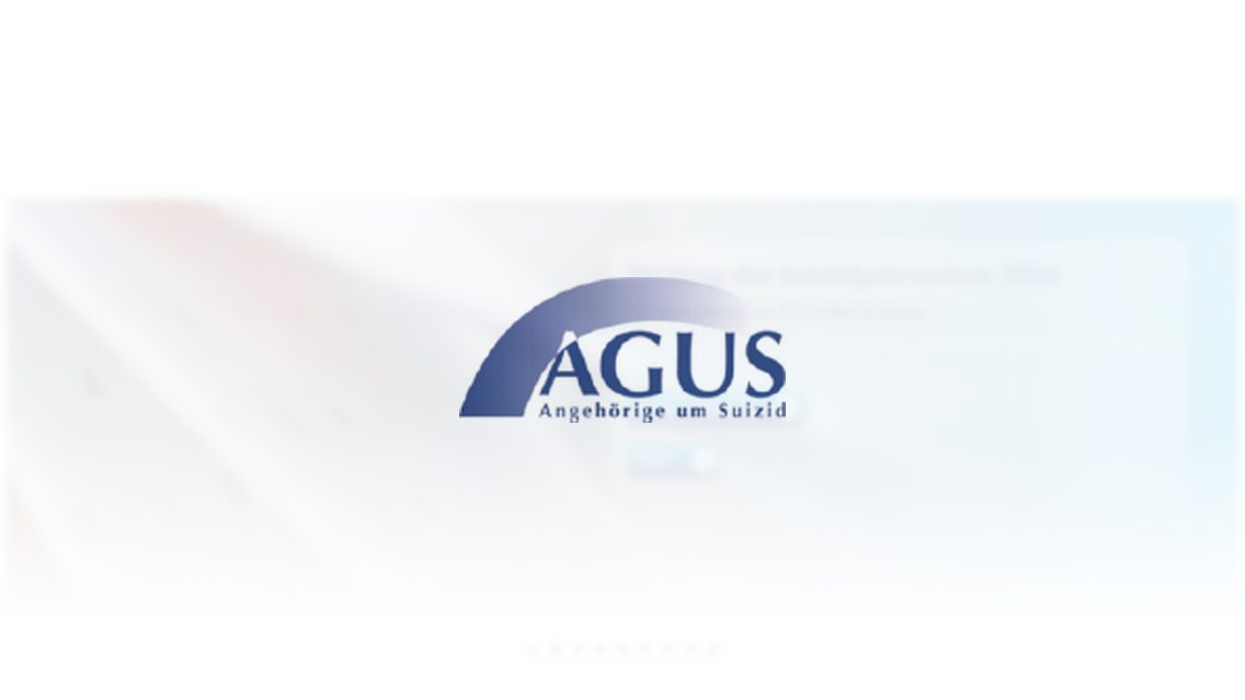 Website von AGUS e.V. – Angehörige um Suizid, TYPO3 Referenz mit OpenStreetMap for TYPO3