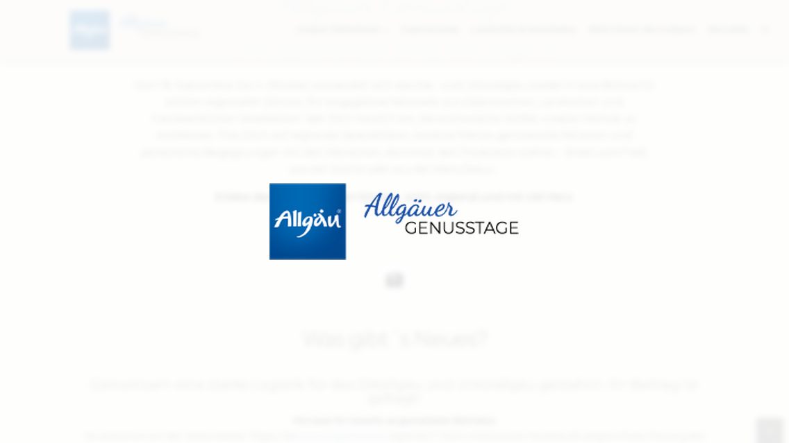 Website von Allgäuer Genusstage, TYPO3 Referenz mit OpenStreetMap for TYPO3