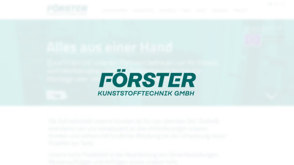 Website von Förster GmbH, TYPO3 Referenz mit OpenStreetMap for TYPO3