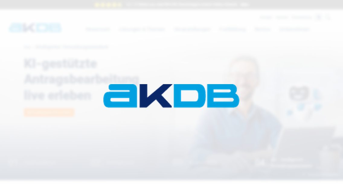 Website von AKDB – Anstalt für Kommunale Datenverarbeitung in Bayern, TYPO3 Referenz mit Personio for TYPO3