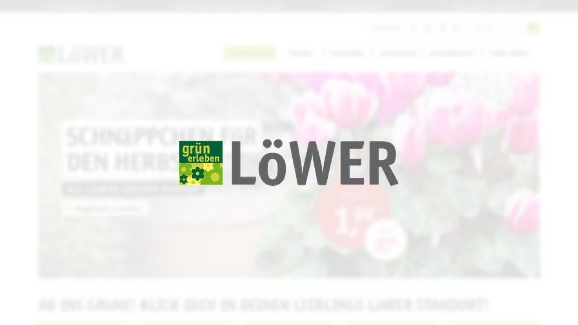 Website von Gärtnerei Löwer, TYPO3 Referenz mit Personio for TYPO3