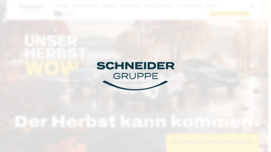 Website von Schneider Gruppe, TYPO3 Referenz mit Personio for TYPO3