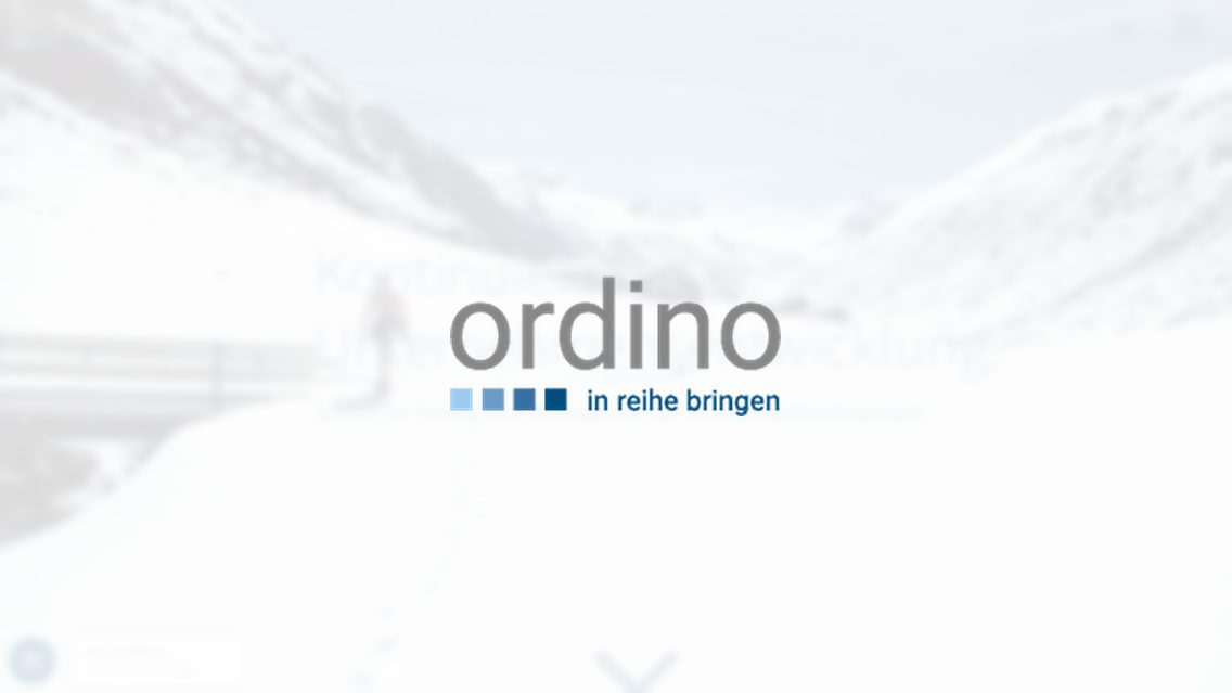 Website von ORDINO, TYPO3 Referenz mit Social Login for TYPO3