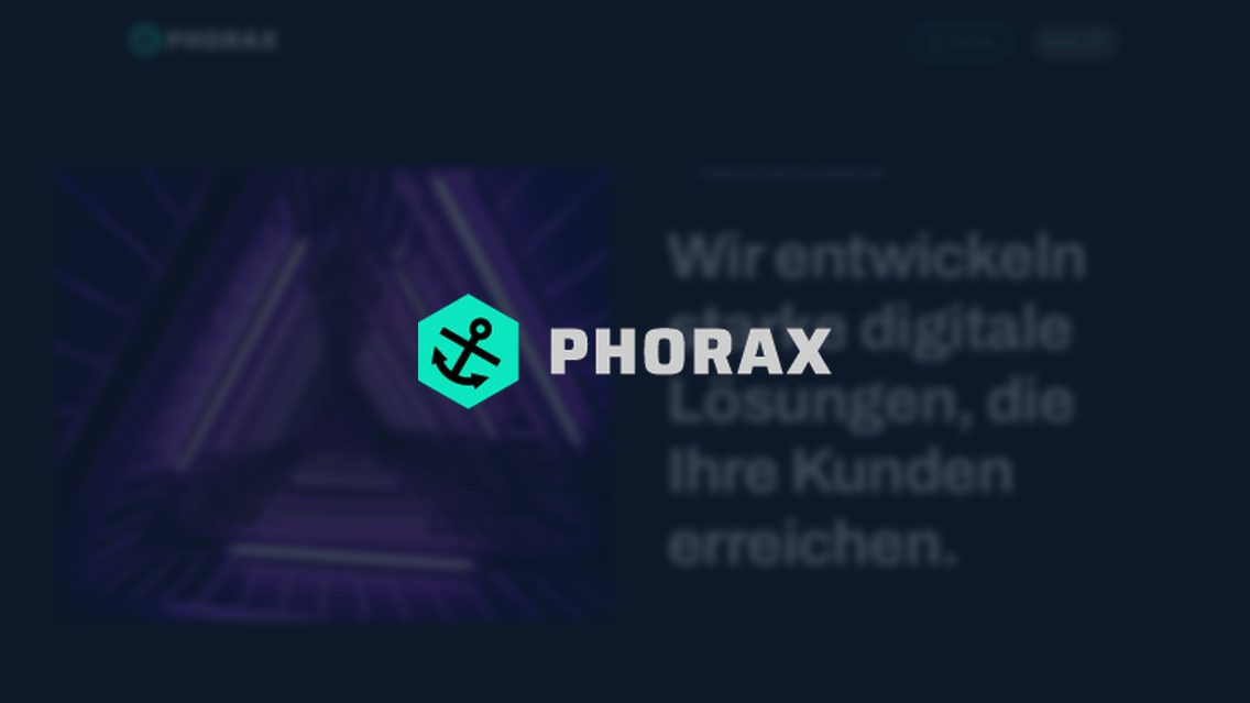 Website von Phorax Development, TYPO3 Referenz mit Timeline for TYPO3