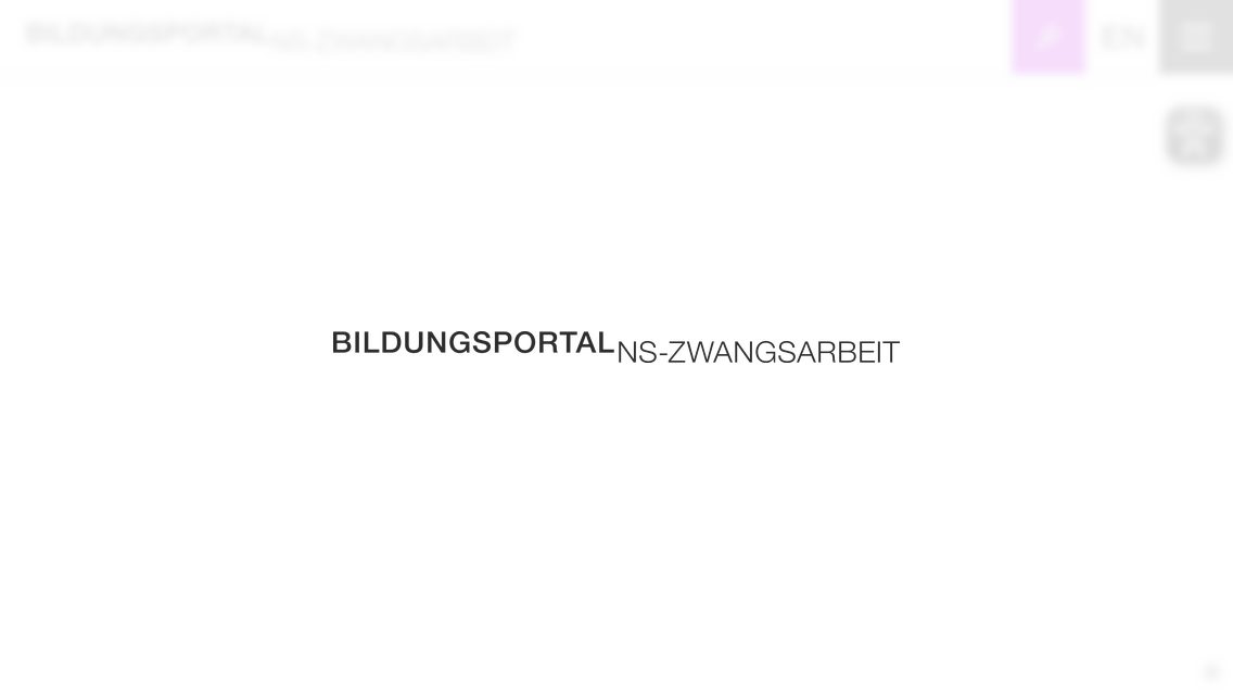 Website von Bildungsportal NS-Zwangsarbeit, TYPO3 Referenz mit Timeline for TYPO3