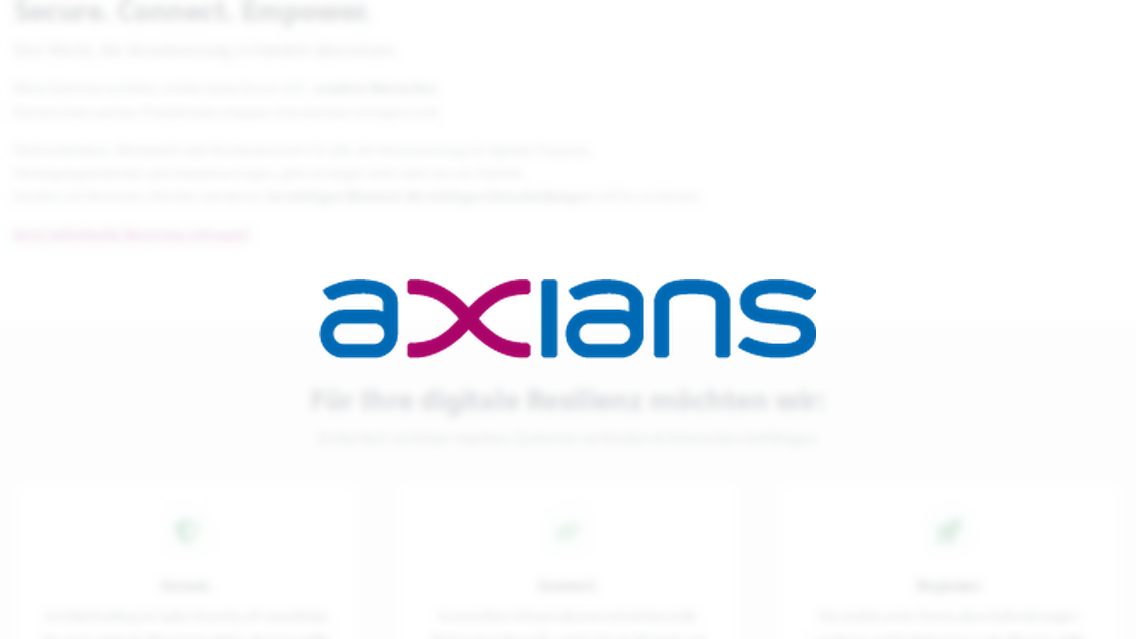 Website von Axians Secure Networks (FERNAO), TYPO3 Referenz mit Timeline for TYPO3