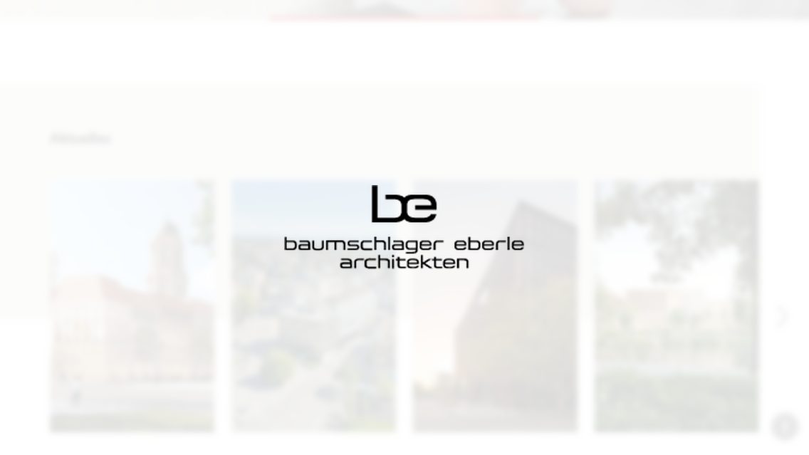 Website von Baumschlager Eberle Architekten, TYPO3 Referenz mit Timeline for TYPO3