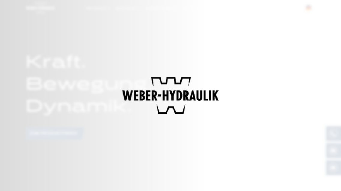 Website von WEBER-HYDRAULIK GmbH, TYPO3 Referenz mit Timeline for TYPO3