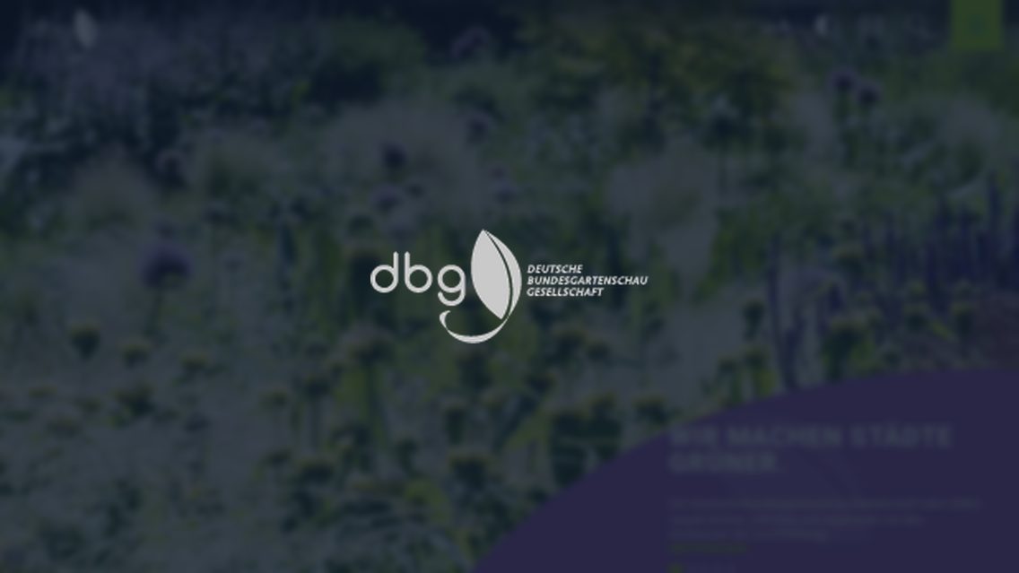 Website von Deutsche Bundesgartenschau-Gesellschaft mbH (DBG), TYPO3 Referenz mit Timeline for TYPO3
