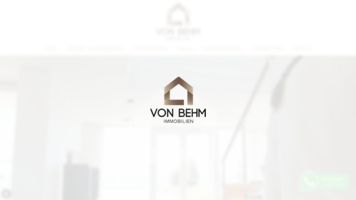 Website von von Behm Immobilien, TYPO3 Referenz mit WhatsApp for TYPO3