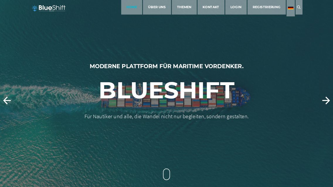 Website von BlueShift, TYPO3 Referenz mit T3 Blogger
