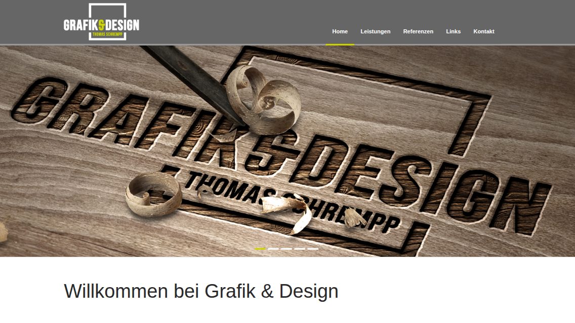 Website von Grafik & Design, TYPO3 Referenz mit T3 Property