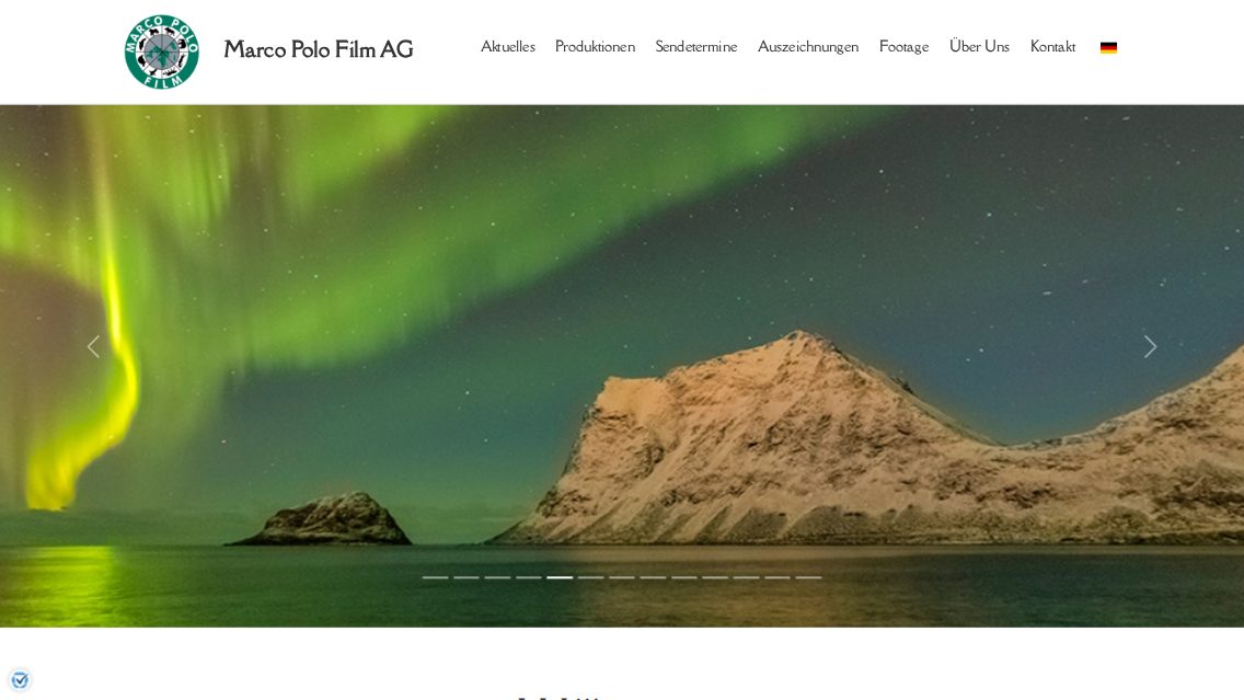 Website von Marco Polo Film AG, TYPO3 Referenz mit T3 Bootstrap
