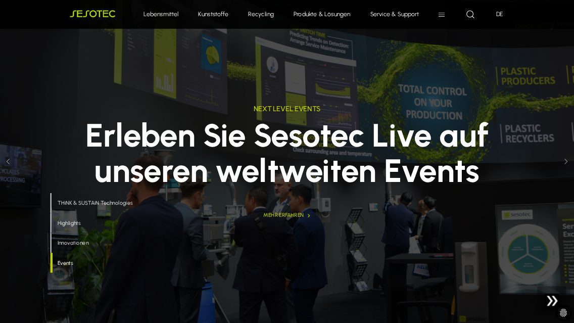 Website von Sesotec GmbH, TYPO3 Referenz mit T3AI – AI Assistant for TYPO3