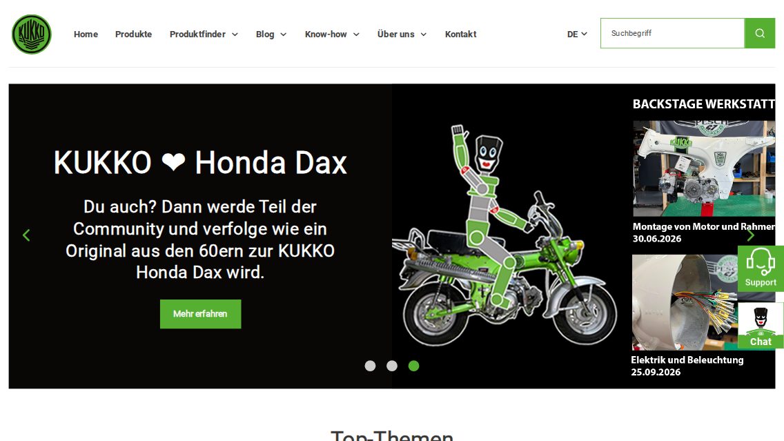 Website von KUKKO (Kleinbongartz & Kaiser oHG), TYPO3 Referenz mit T3AI – AI Assistant for TYPO3