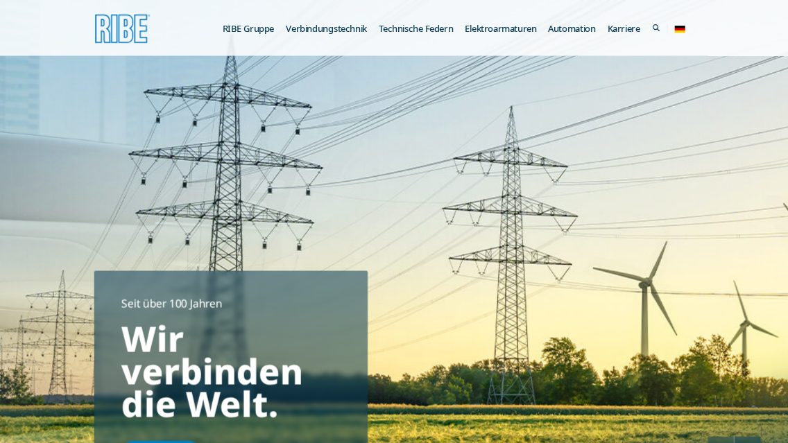 Website von RIBE Group, TYPO3 Referenz mit T3Karma