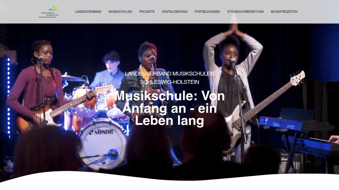 Website von Landesverband der Musikschulen in Schleswig-Holstein e.V., TYPO3 Referenz mit T3Karma